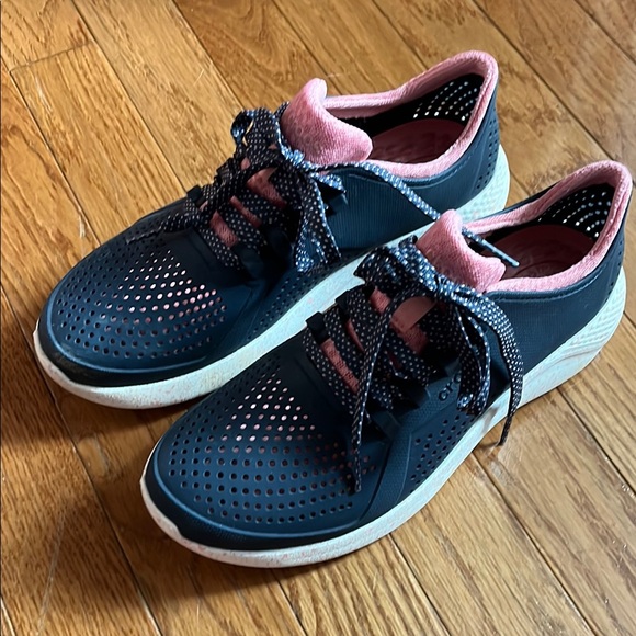 CROCS Shoes - CROCS Literide Blue and Pink Sneakers
